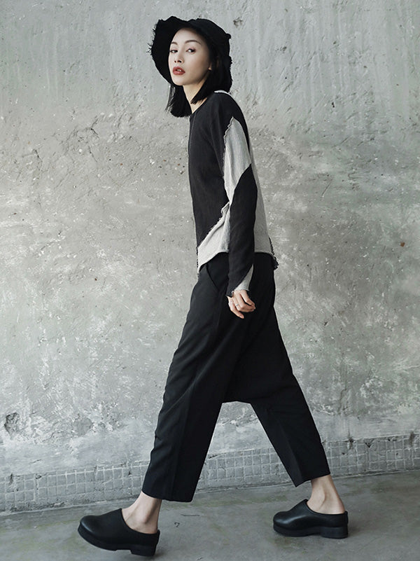 Light Split-joint Harem Pants