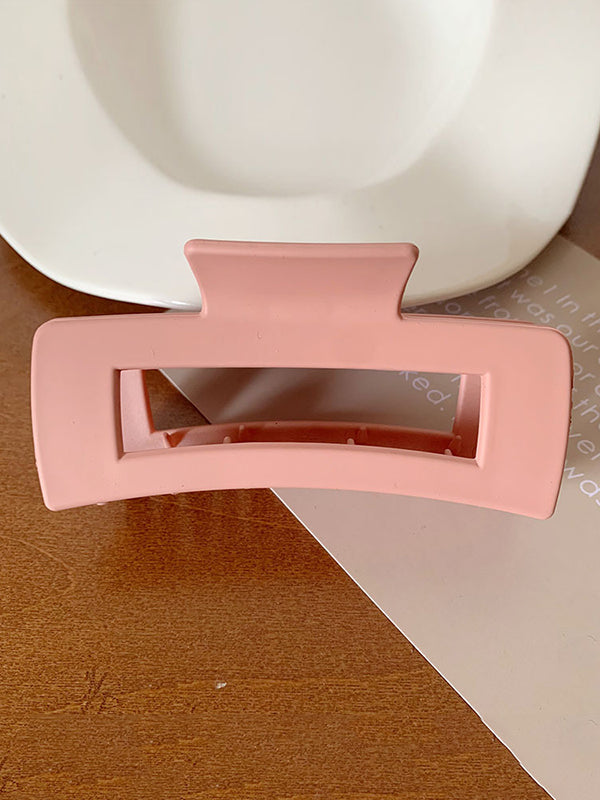 Geometric Hollow Solid Color Hairclaw Clawclip