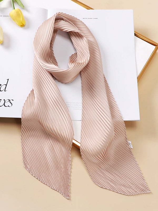 Casual Pleated Solid Color Shawl&Scarf