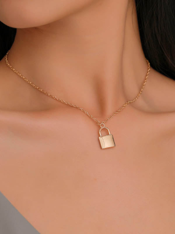 Simple Lock Necklace