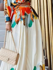 High Waisted Loose Printed Casual Pants Bottoms Trousers