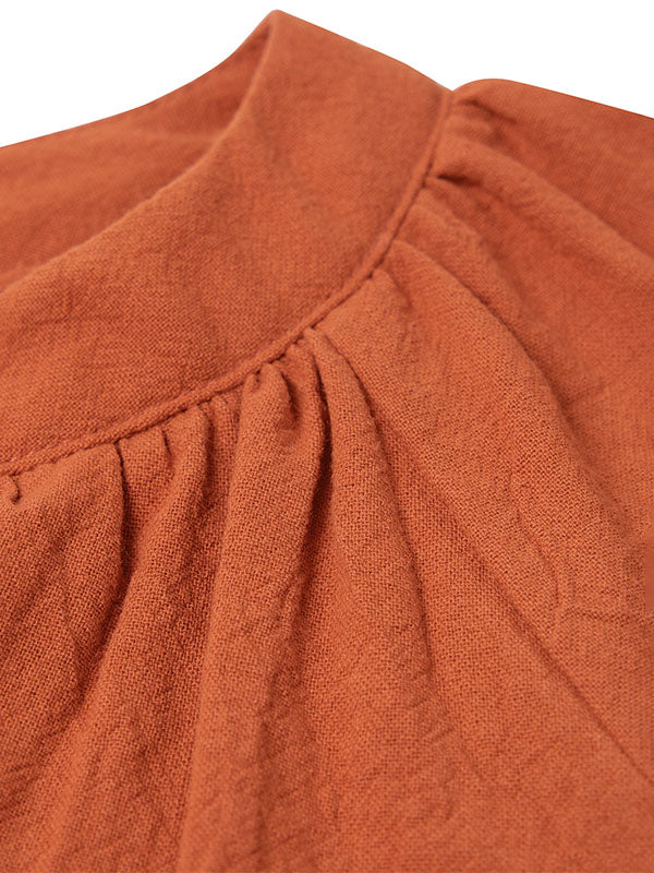 Solid Color Split-Joint Loose V-neck T-Shirts Tops
