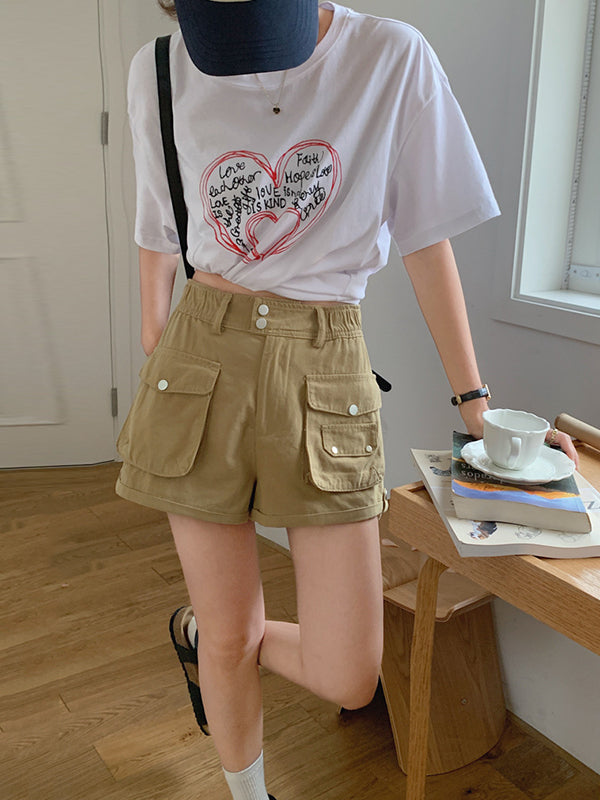 Pockets Loose Shorts Bottoms