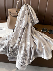 Flower Print Keep Warm Sun Protection Scarf
