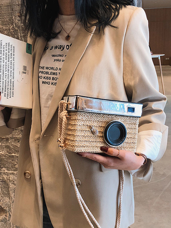Urban Straw Weave Shoulder Bag