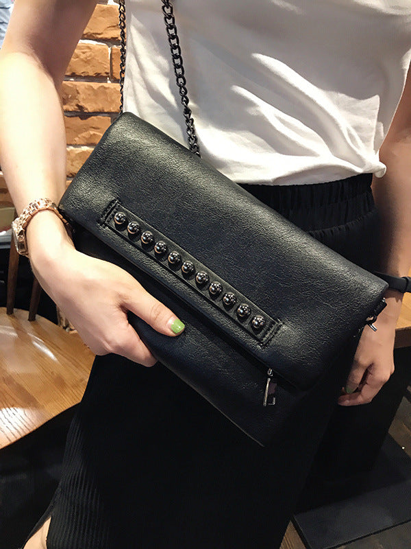 Geometric Rivet Split-Joint Handbags Bags