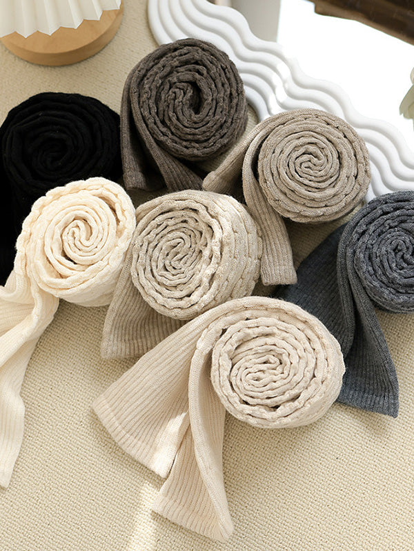Casual Skinny Split-Joint Solid Color Stockings Accessories