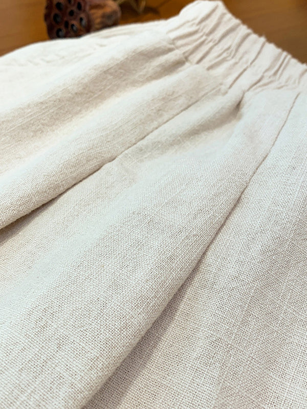 Solid Color Bloomers Trousers Casual Pants Bottoms