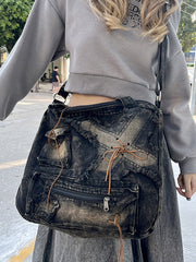 Fringed Split-Joint Zipper Handbags Crossbody Bags Bags