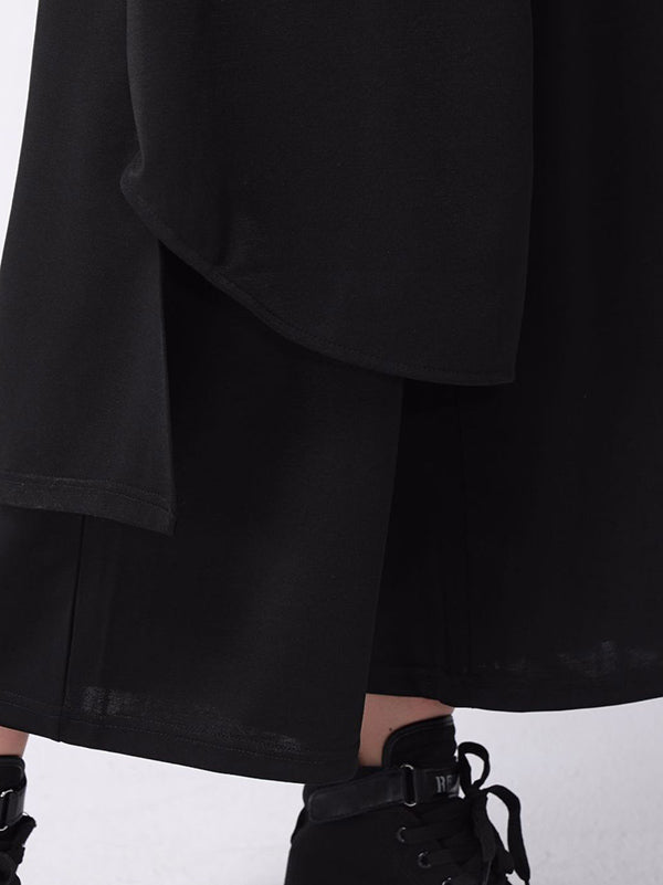Casual False Two Solid Empire Capri-Pants Bottoms