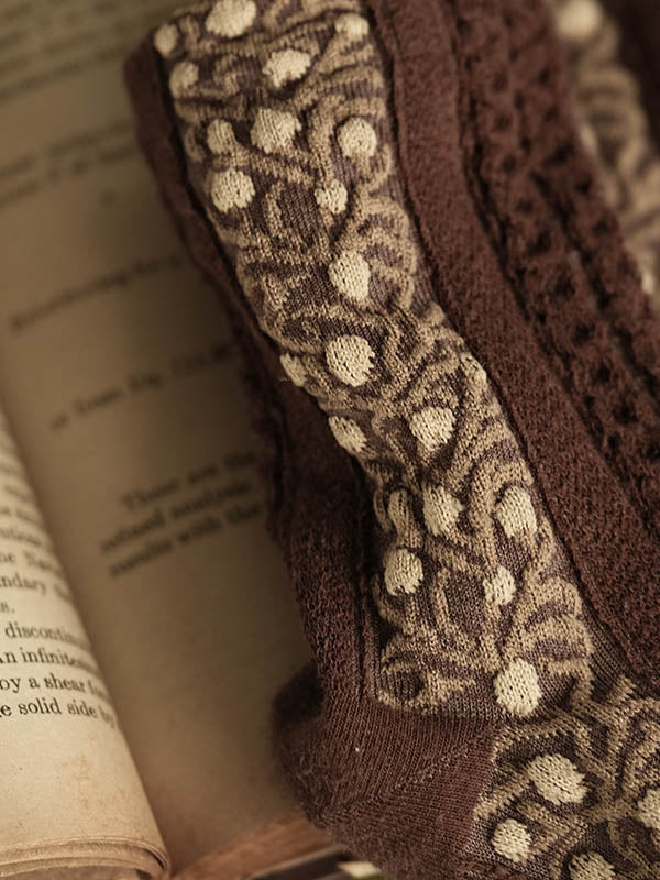 Vintage Jacquard Cotton Socks Accessories