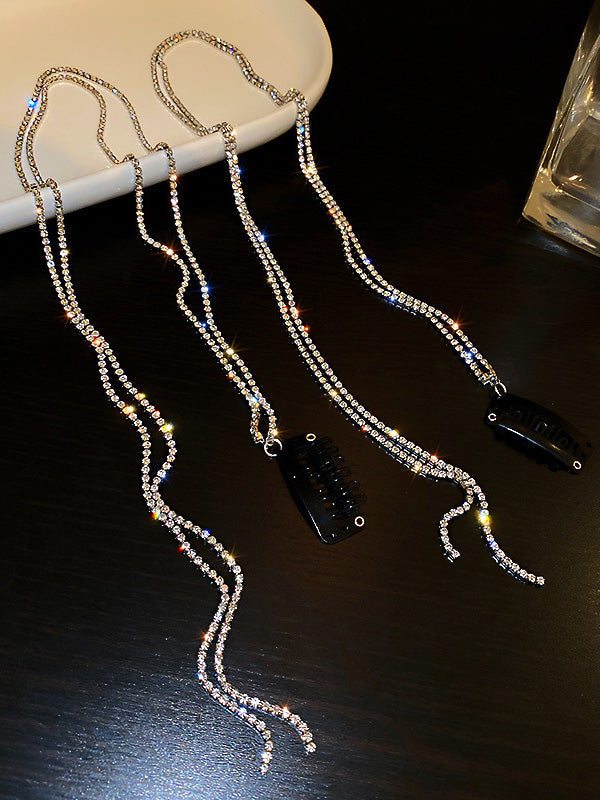 Original Stylish Rhinestone Tassels Hair Clip