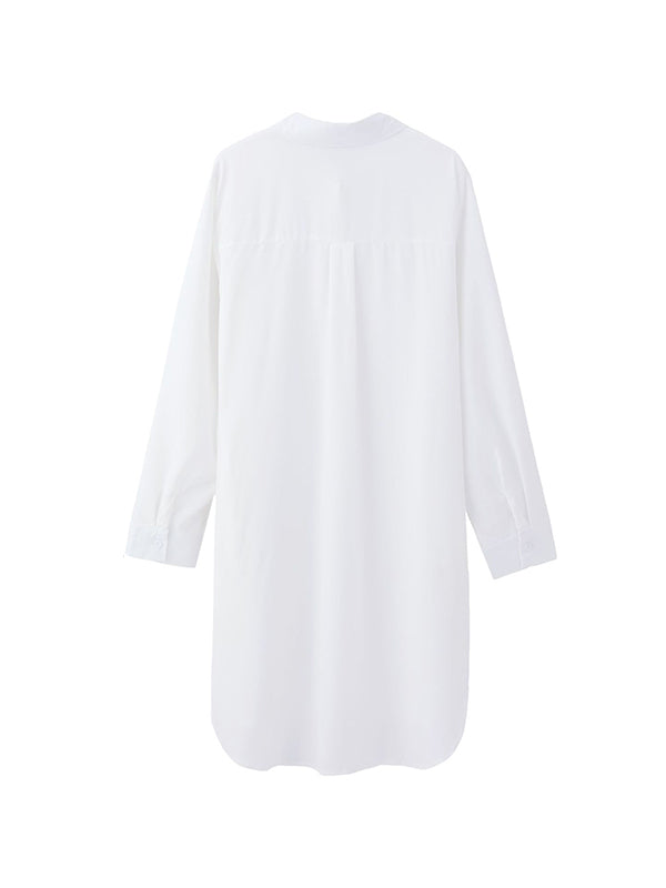 Split-Joint High-Low Irregular Clipping Lapel Blouses
