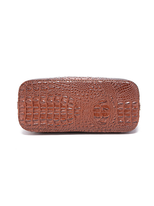 Alligator Print Pleated Split-Joint Handbags Bags