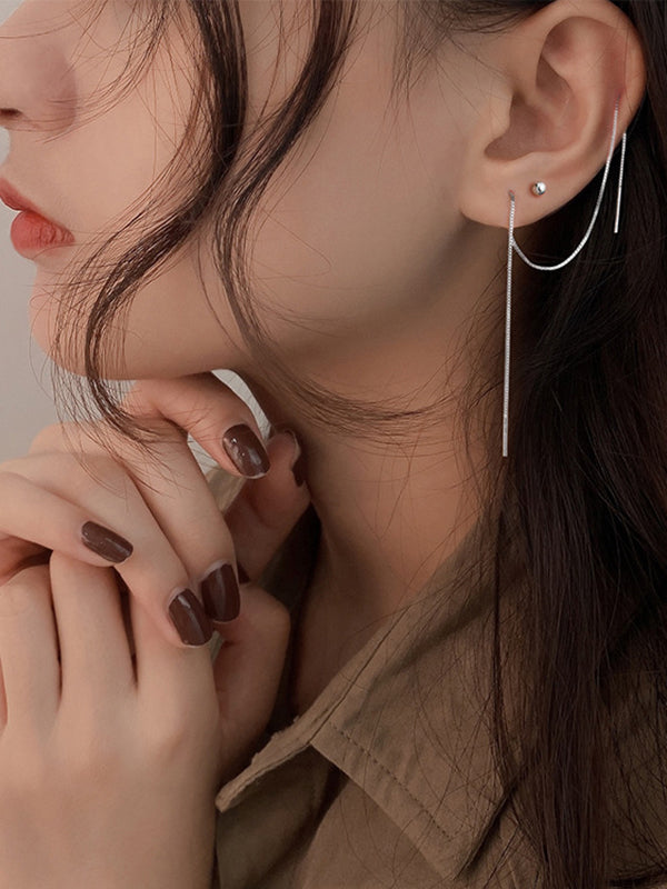 Tasseled Normcore Drop Earrings