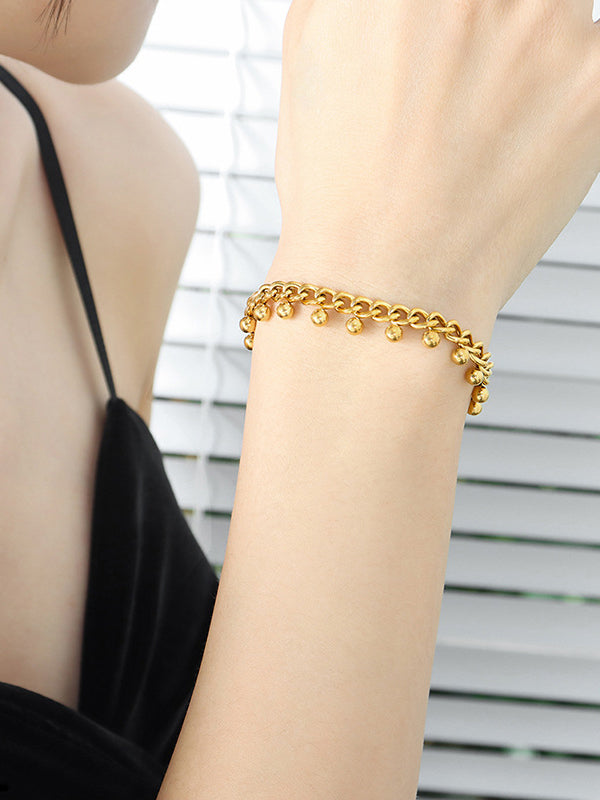 Chains Solid Color Tasseled Bracelet Accessories