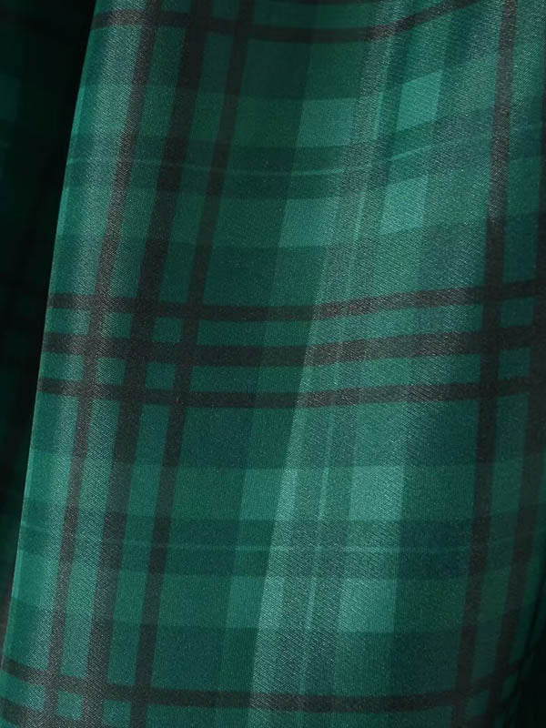 Plaid Pleated A-Line High Waisted Square-Neck Mini Dresses