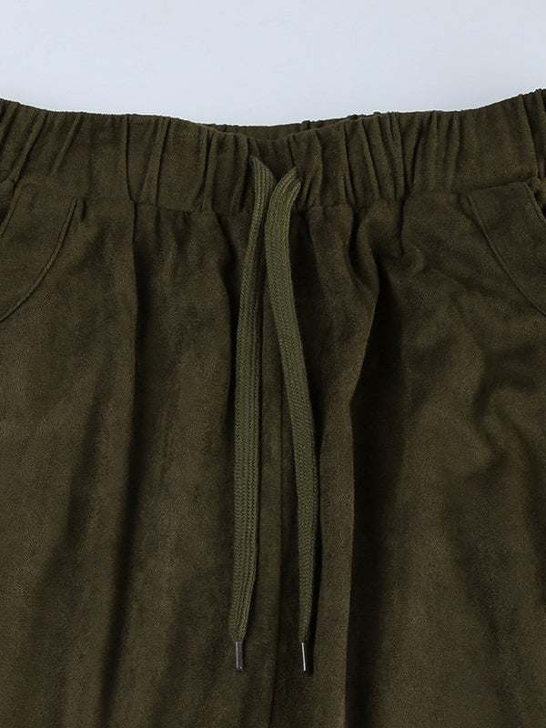 Drawstring Elasticity Gauze Split-Joint Zipper A-line High Waisted Skirts