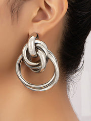 Geometric Hollow Shiny Earrings Accessories