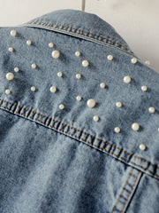 Denim Split-Joint Long Sleeves Lapel Jackets