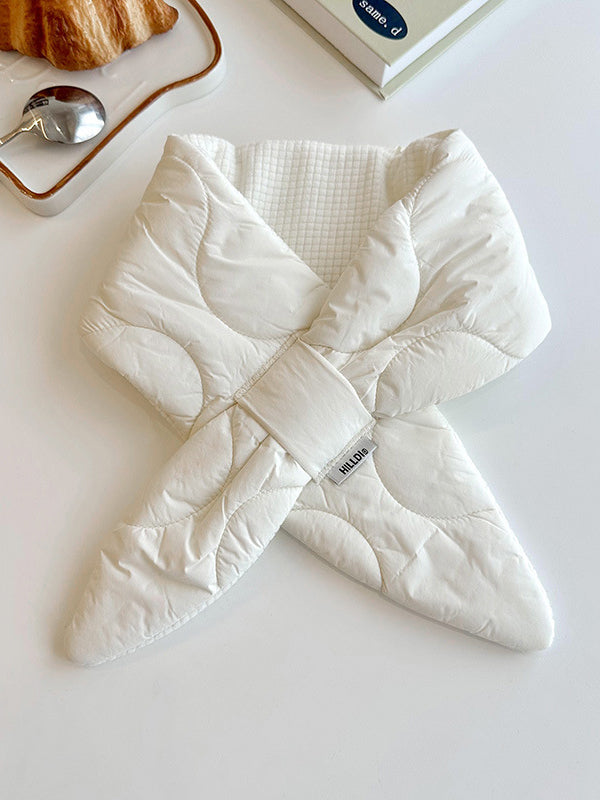 Keep Warm Solid Color Padded Scarf