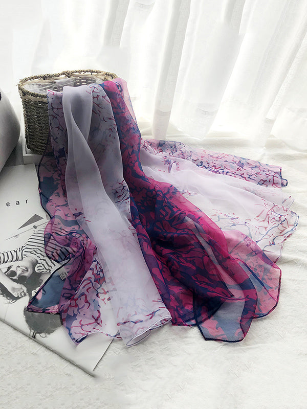 Printed See-Through Sun-Protection Shawl&Scarf