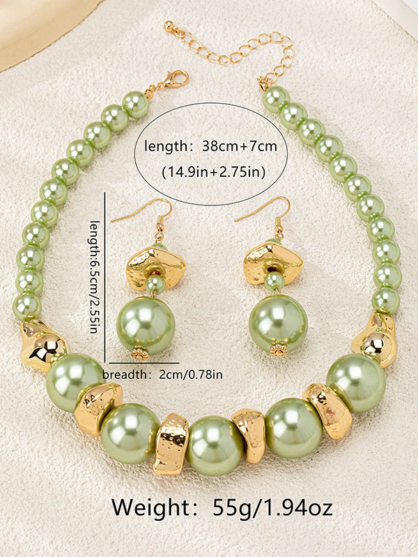 Contrast Color Geometric Necklaces Accessories Drop Earrings