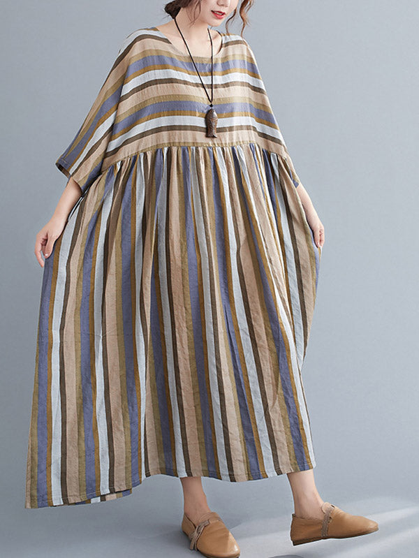 Original Stripe Round-Neck Dress