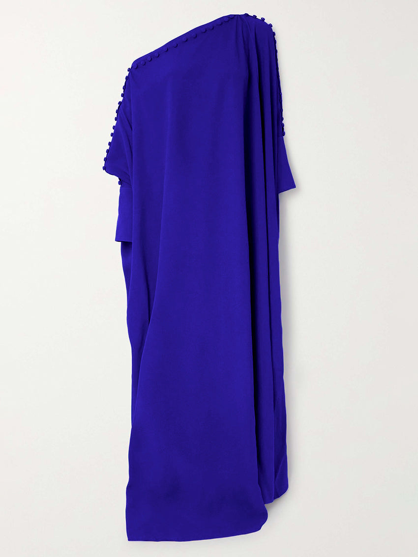 Long Sleeves Solid Color Split-Side One-Shoulder Evening Dresses Maxi Dresses