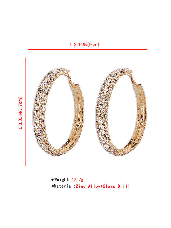 Rhinestone Earrings Accessories Ear-Ring