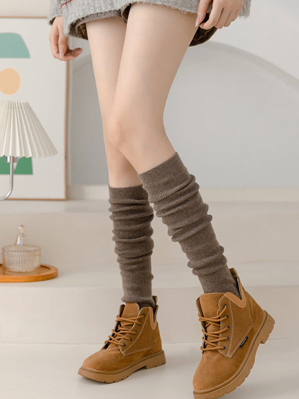 Casual Keep Warm Solid Color Leg Warmers Accessories