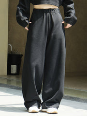 Casual Wide Leg Loose Solid Color Pants