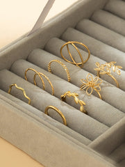 Flower-Embellished Rings Accessories Ring Sets