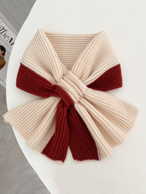 Simple Keep Warm Contrast Color Shawl&Scarf
