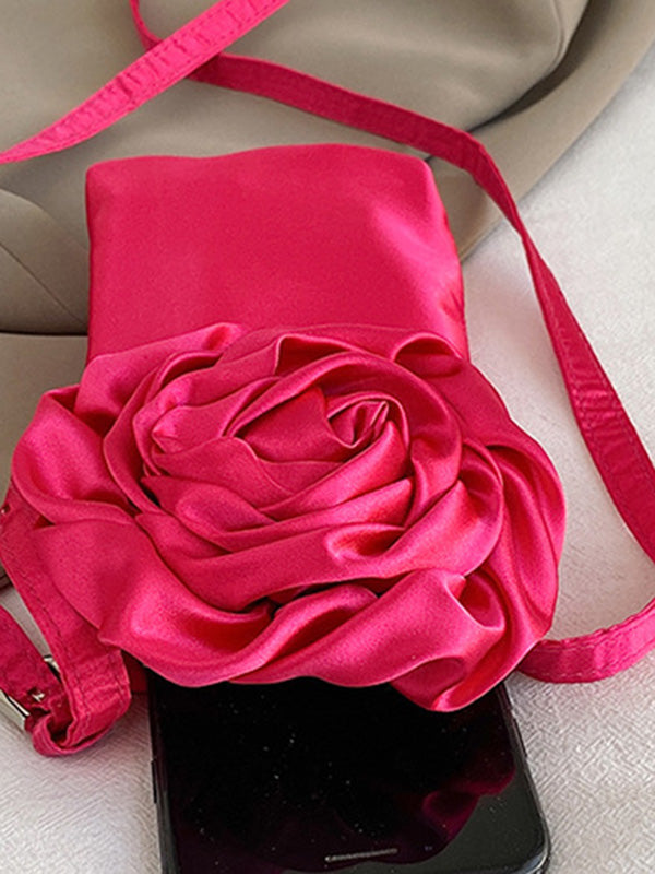 Flower Shape Solid Color Crossbody Bags Bags