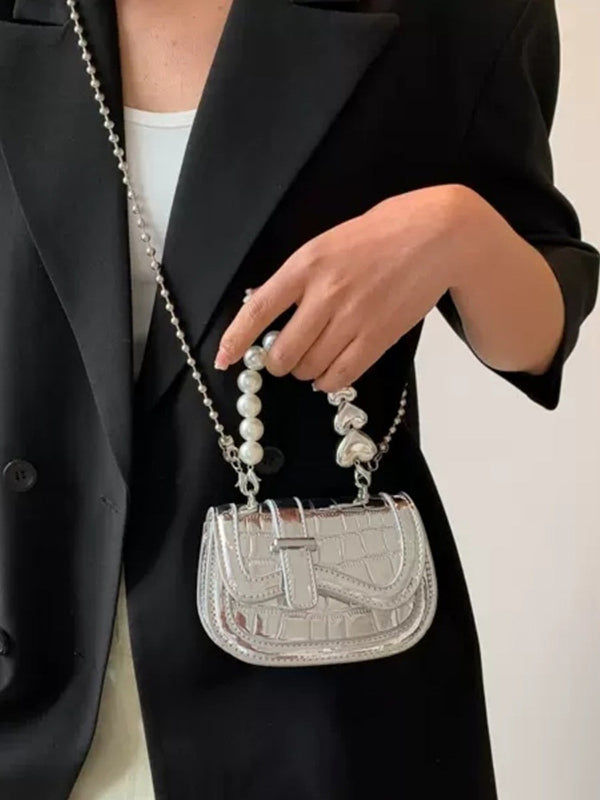 Beaded Shiny Split-Joint Crossbody Bags Bags Accessories Bags