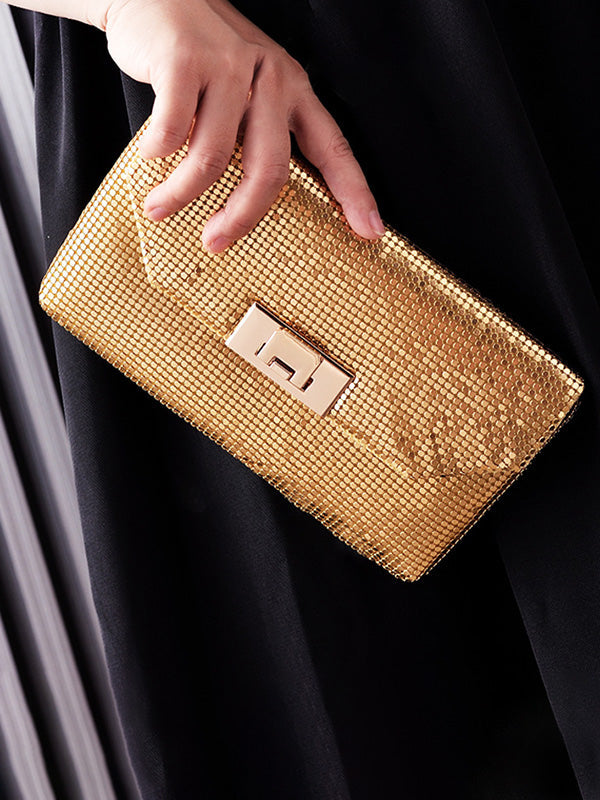 Shiny Split-Joint Handbags Bags