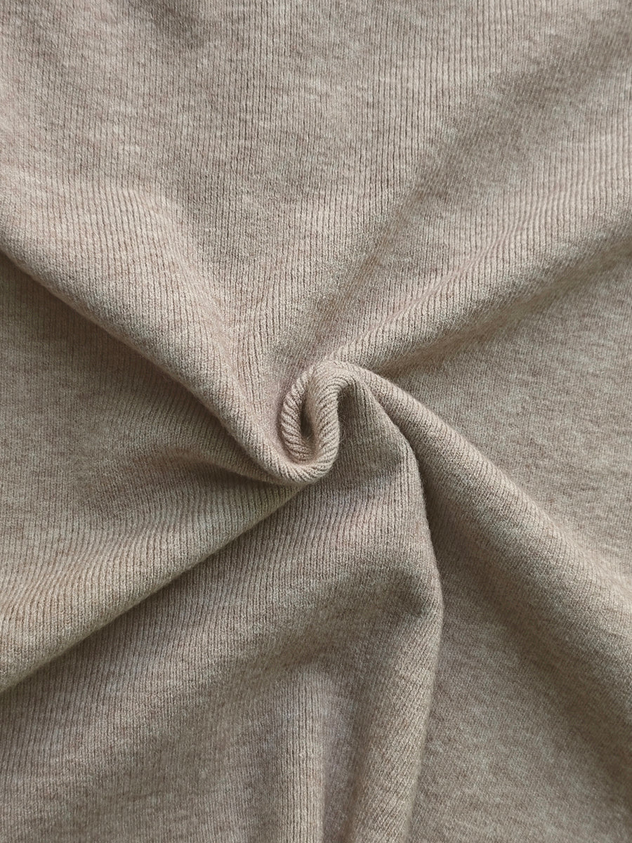 Long Sleeves Pleated Solid Color High Neck Pullovers