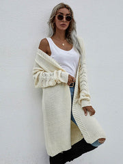 Urban Loose Solid Color Jacquard Cardigan Top