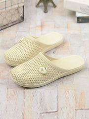 Hollow Round-Toe Slippers Mules&Slides