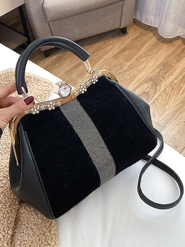 Geometric Sequined Split-Joint Handbags Crossbody Bags Bags