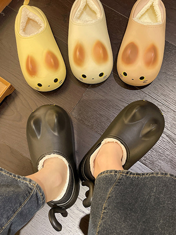 Round-Toe Split-Joint Slippers Platform Shoes