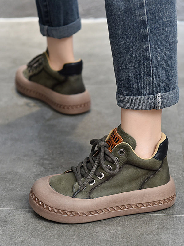 Round-Toe Tied Shoes Booties