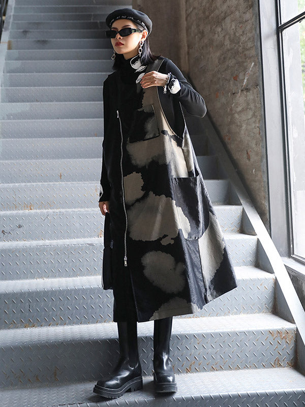 Original Print Round-Neck Jumper Dress