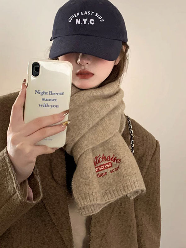 Keep Warm Knitted Letters Scarf