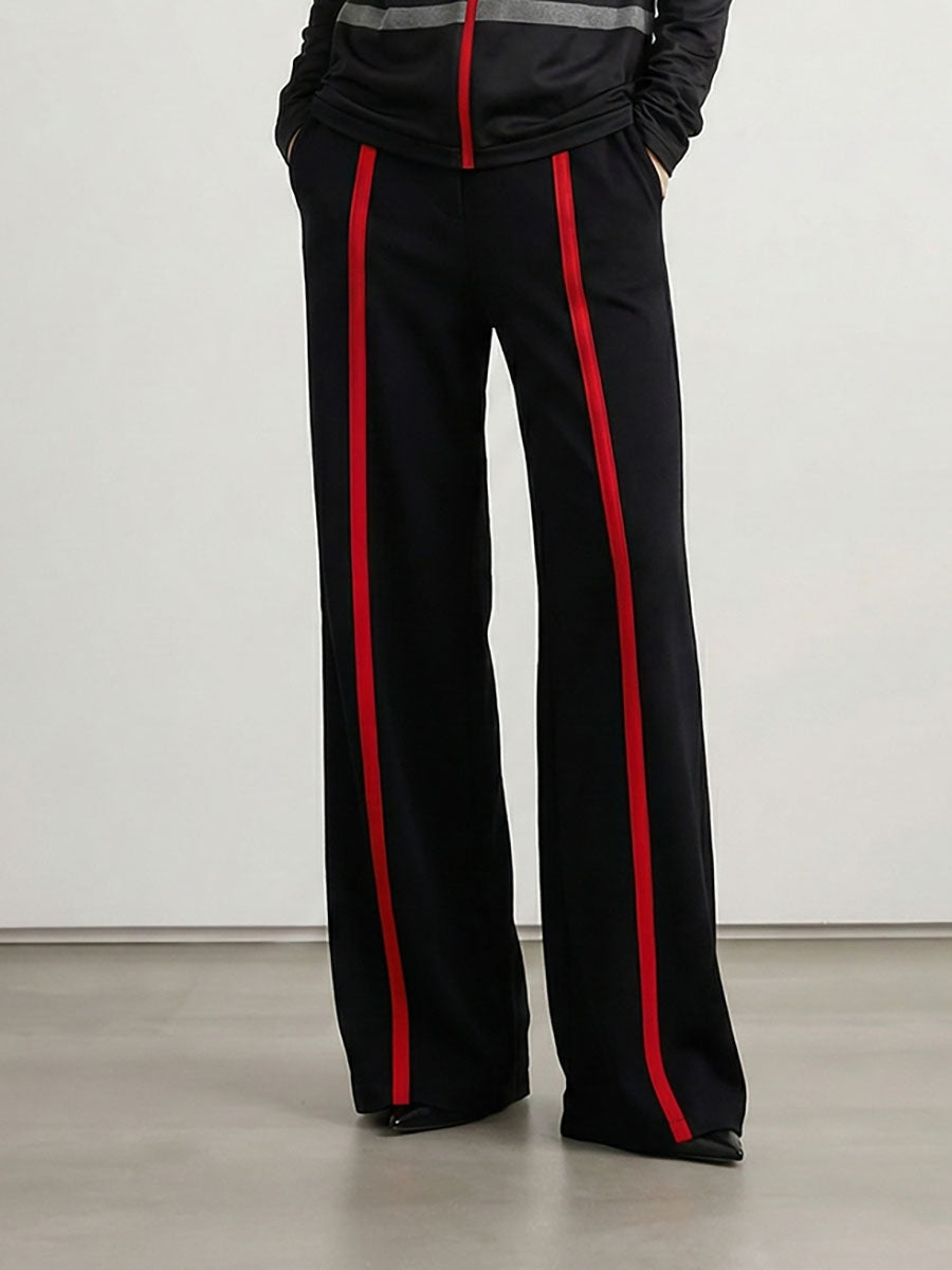 Striped Loose Wide Leg Trousers Casual Pants Bottoms