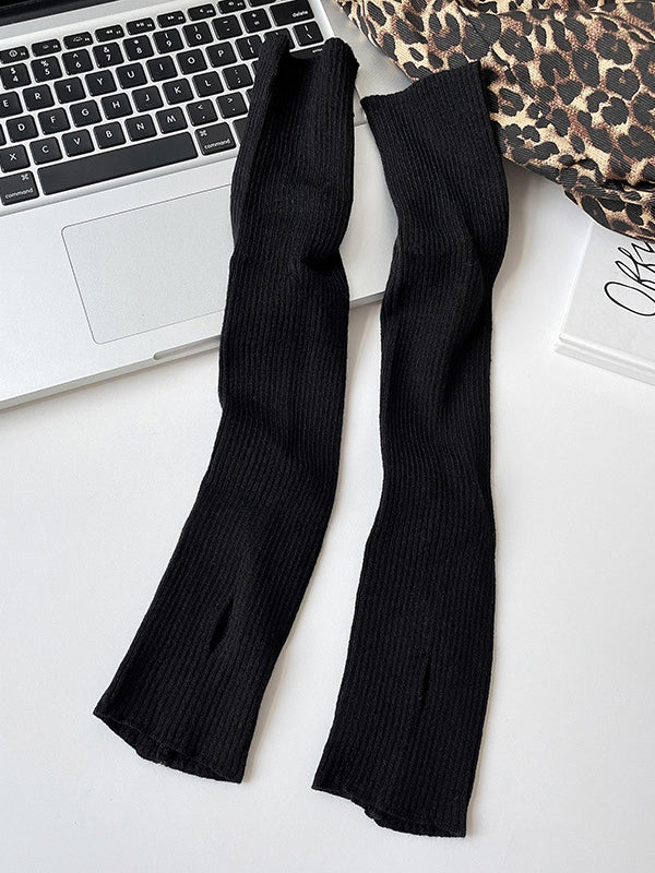 Hollow Keep Warm Solid Color Gloves Accessories