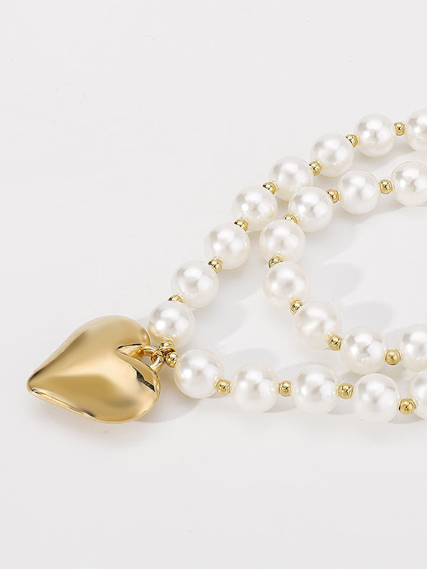 Beaded Heart Shape Necklaces Accessories Dainty Necklace