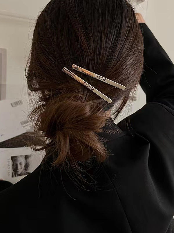 Letter Print Hair Clips
