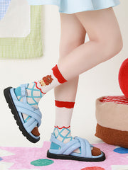 Cartoon Bear Contrast Color Socks Accessories